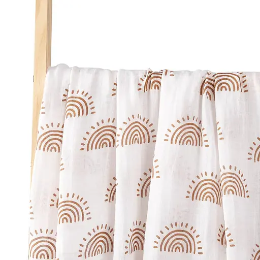 Набір муслінових дитячих пеленальних ковдр OldBro комплект з 2 шт. розмір 100х120 см sunny Jungle - фото 2