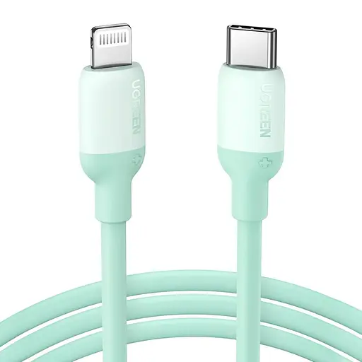 Кабель Ugreen US387 USB-C to Lightning Silicone Cable 1 м (Green) (20308) - фото 1