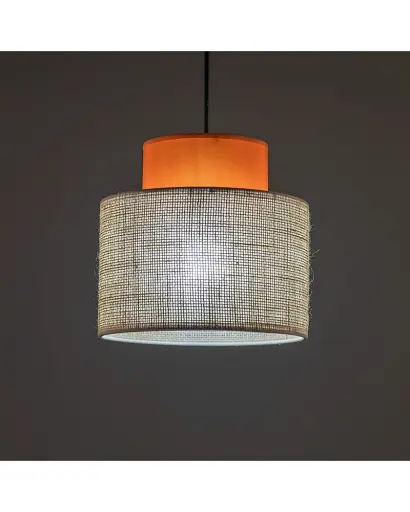 Підвісний світильник, люстра Tk Lighting 3255 Duo Juta E27 1x15W IP20 Бежевий - фото 2