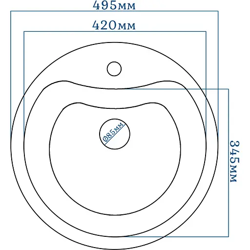 Кухонна мийка Romzha Rasa Antracit (902) - фото 2