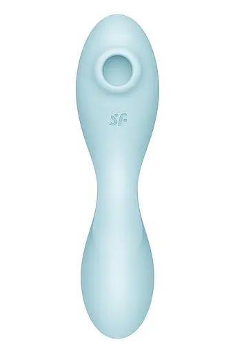 Вакуумний стимулятор клітора з вібрацією Satisfyer Curvy Trinity 5+ блакитний - фото 4