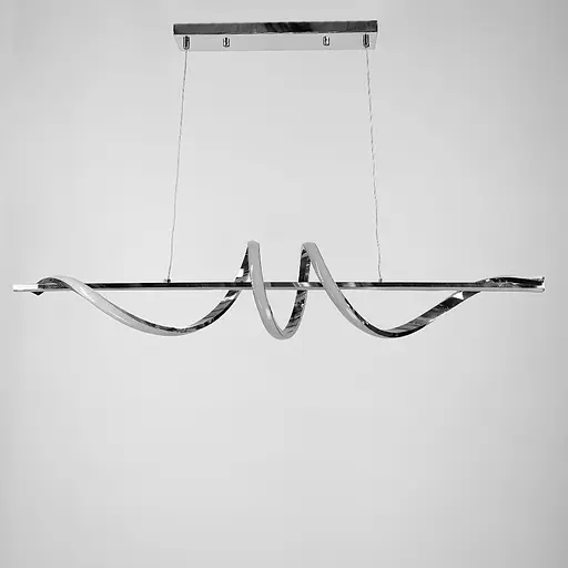 Видовжена люстра Wave у срібному корпусі в 2-х розмірах Line.F Довжина 100 см - фото 1