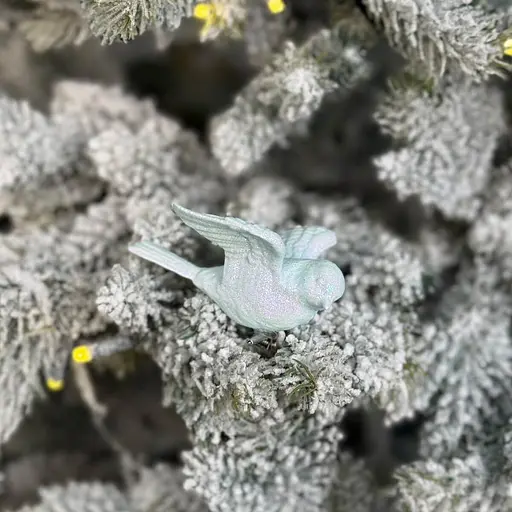 Елочная игрушка MIS LT Птичка 8х6х4 см голубой - фото 2