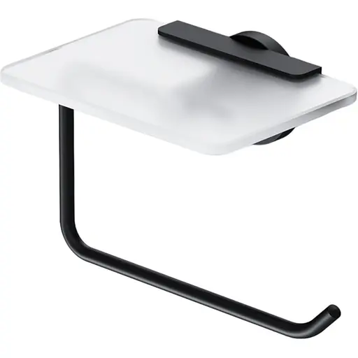 Тримач туалетного паперу з полицею AM.PM X-Joy black A85A341522 Чорний матовий - фото 1