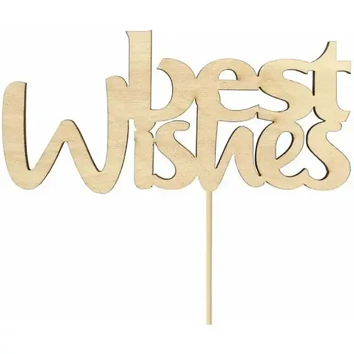 Заготовка топер Rosa Talent Best Wishes фанера 10х4.8 см 5 шт