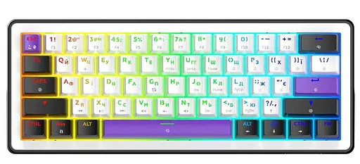 Клавіатура HATOR Hellyberry HK60 White-Violet (HK60) - фото 1