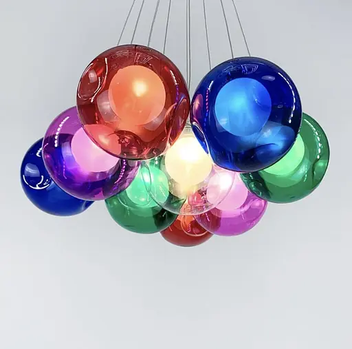 Яскравий світильник Восса Multicolor на 9 кольорових плафонів Line.F AA 225/9 - фото 1