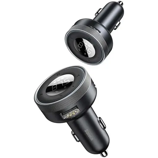 Зарядное устройство в автомобиль с FM-модулятором Baseus Enjoy Car Wireless MP Charger black (CCLH-01)