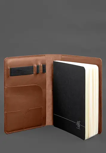 Кожаный блокнот А5 (софт-бук) 9.4 светло-коричневый - фото 5