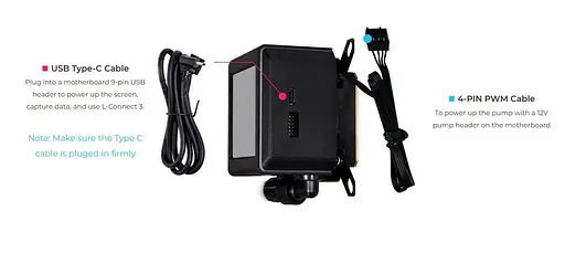 СВО Lian Li Galahad II LCD TL 280 Black (G89.GA2ALCD28TLB.00) - фото 7