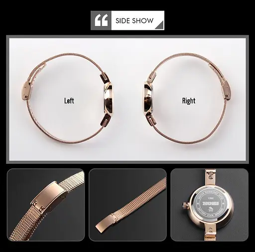 Женские классические часы Skmei 1390 (Серебристые) - фото 7