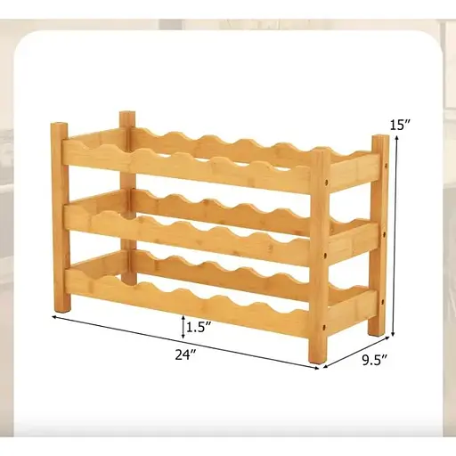 Винна стійка Costway Wenko настільна на 18 пляшок - фото 5