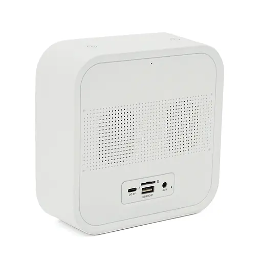 Колонка Kisonli Q6A Bluetooth 5.0, 1х5W, 3600mAh, USB/TF/FM/BT/LED/Clock/RGB Light, DC: 5V/1A, BOX, Silver, Q30 - фото 3
