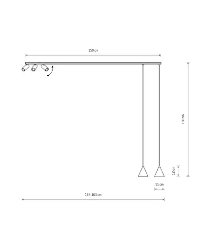 Підвісний світильник, люстра Nowodvorski 11448 Fourty V GU10 5x10W IP20 Чорний - фото 2
