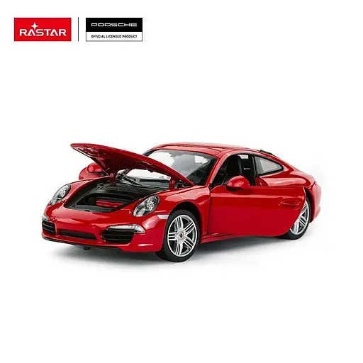 Машинка Rastar PORSCHE 911 CARRERA S 1:24 красный 56200 - фото 2