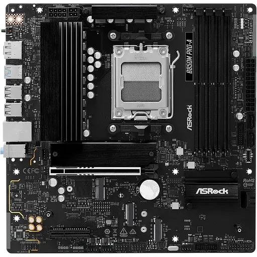 Материнська плата ASRock B850M Pro-A (AM5/B850, 4xDDR5, PCIex16, HDMI/DP, 4xSATAІІІ, 3xM.2, 2.5GLan, mATX)
