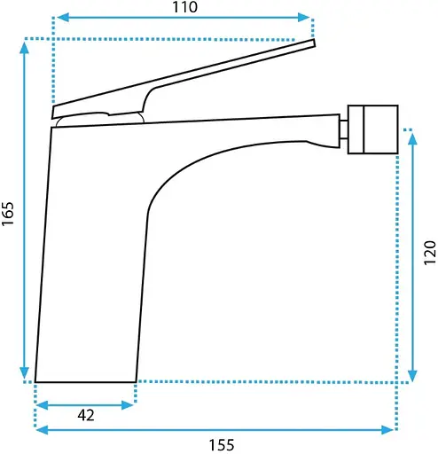Смеситель для биде Rea Avalon brushed gold REA-B2701 Золотой - фото 4