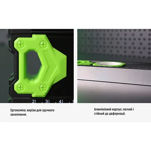 Рівень будівельний Alloid з магнітом 3 капсули 80 см (LD-013080) - фото 6