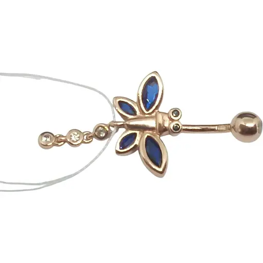 Срібна сережка для пірсингу пупка Silvex 925. ПР3ФОС/015