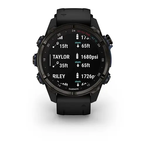 Спортивные часы Garmin Descent Mk3i – 43 mm Carbon Gray DLC Titanium w. Black Silicone Band (010-02753-10/11) - фото 4