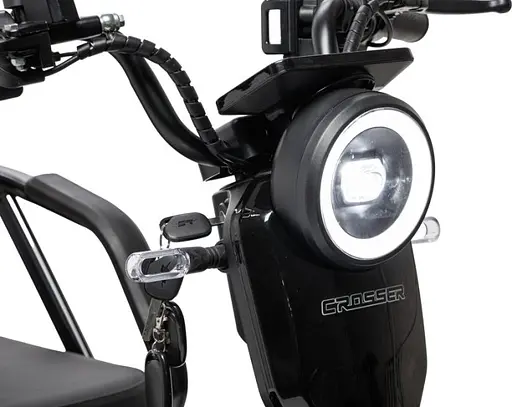 Електроскутер Триколісний Crosser TR-5 Tranzit (800W, 72V,24Ah) Чорний - фото 5