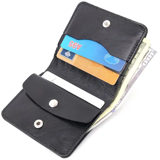 Кожаный портомный унисекс Shvigel 9.3х9.5х1.3 см acs0022800 - фото 3