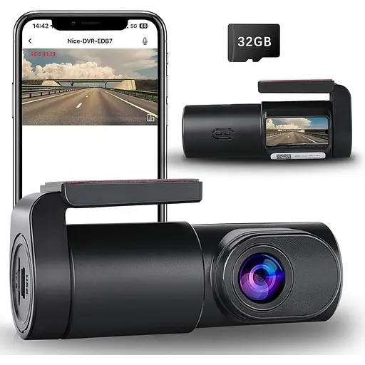 Автомобільна фронтальна камера Dash Cam WiFi 1080P FHD на 32 ГБ