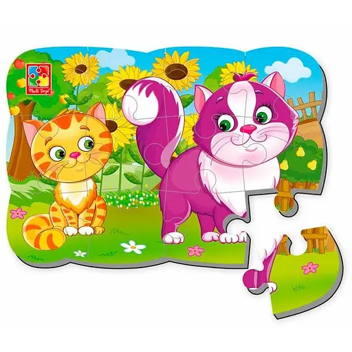 Пазли на магніті Vladi Toys А5 Котики 12 елементів VT3205-73 (укр) - фото 2