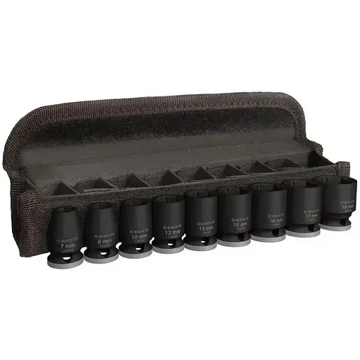 Набір ударних торцевих головок Standart 3/8 30 мм 9 шт Bosch hoz0012699 - фото 1