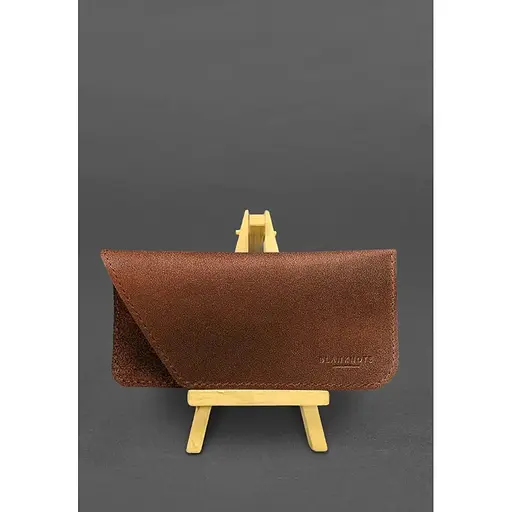 Кожаный чехол для очков BlankNot Краст Светло-коричневый - фото 4