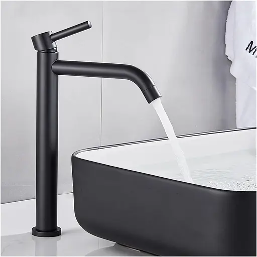 Змішувач Quyanre у ванну латунь (Чорний матовий)