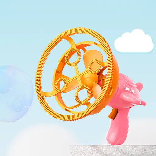 Пістолет для мильних бульбашок H035 Bubble Gun з пропелером 2in1 + bottle 250ml Pink - фото 5