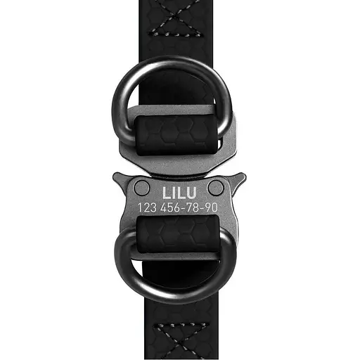 Шлея для собак Waudog Waterproof водостійка з QR-паспортом, металева пряжка-фастекс, XS чорний - фото 3