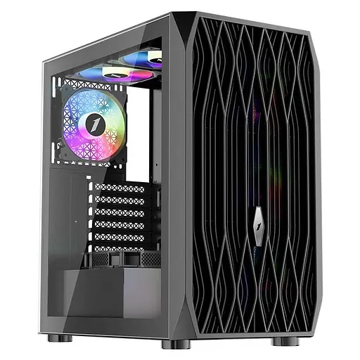 Корпус 1stPlayer AY7-BK-4F1 Black (AY7-BK-4F1) Без БП - фото 1