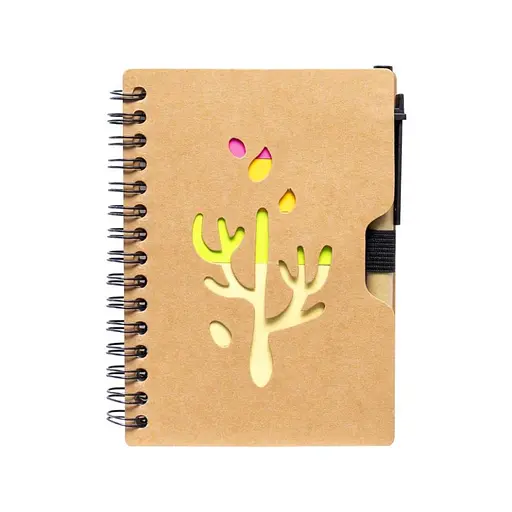 Блокнот А6 на спіралі Bambi JX010 з набором стікерів та ручкою - фото 1