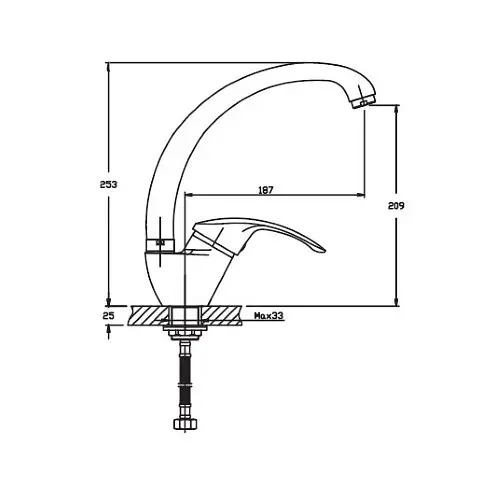 Змішувач для кухні Haiba MARS 011 HB0262 - фото 2