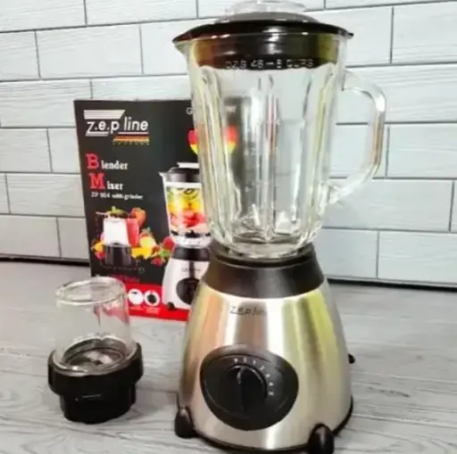Стационарный стальной блендер с кофемолкой Zepline ZP-081 для коктейлей с чашей 1.5л 2000Вт Серый с Черным - фото 7