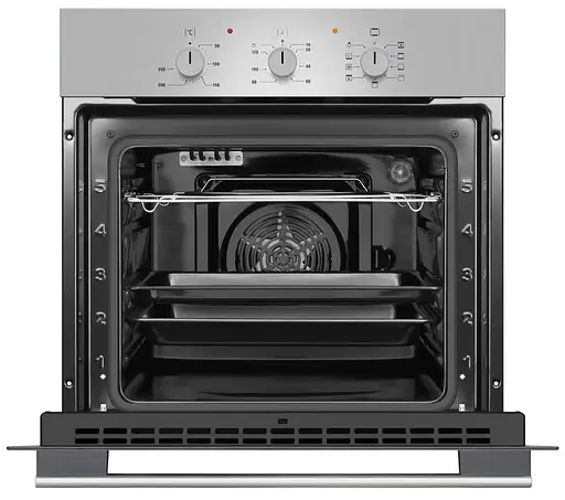 Духовка электрическая Hansa 60 см 62 л A гриль эмаль легкого очищения нержавеющая сталь - фото 3