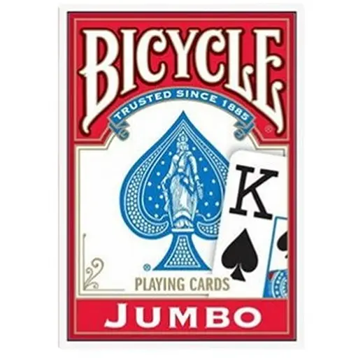 Карты игральные United States Playing Card Company Bicycle Rider Back International Jumbo Index (red) (JIR001-1) - фото 1