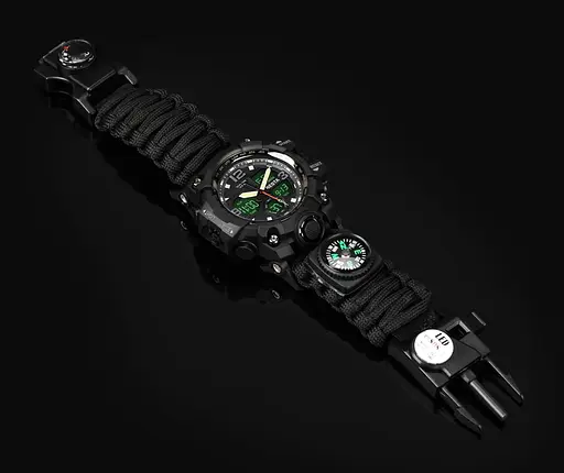 Наручные часы мужские с компасом Besta Life Pro AllBlack Черный (3085) - фото 6