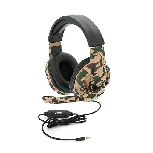 Навушники провідні Jedel GH-237 з мікрофоном і регулюванням гучності Black / Haki Box - фото 3