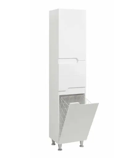 Пенал с корзиной для белья ПиК Симпл правый 40 см Белый 30412 - фото 1