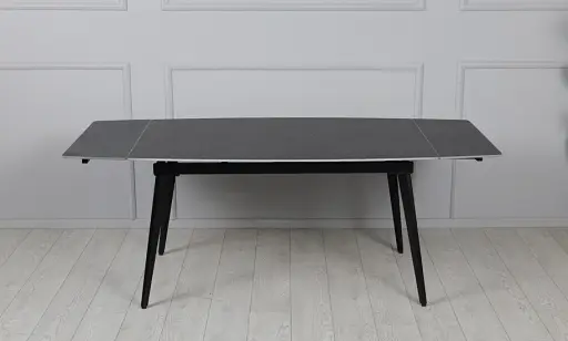 Стол Люкс черный мат 1400/2000х900х760 черные ноги - фото 6