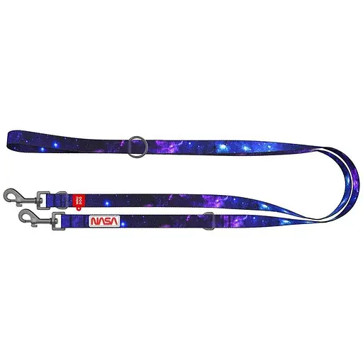 Повідець-перестібка для собак Waudog Nylon, малюнок "NASA21", М - фото 2