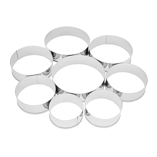 Форми круглі для оформлення страв салатів гарнірів, десертів (8 шт. у комплекті) Ø 6.5/7.5/8/8.5/9/10/11/12 см, Kitchen Master 85855 - фото 4