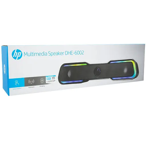 Акустична система 2.0 HP DHE-6002 3.5 мм + USB 6 Вт Sound Bar LED RGB - фото 5