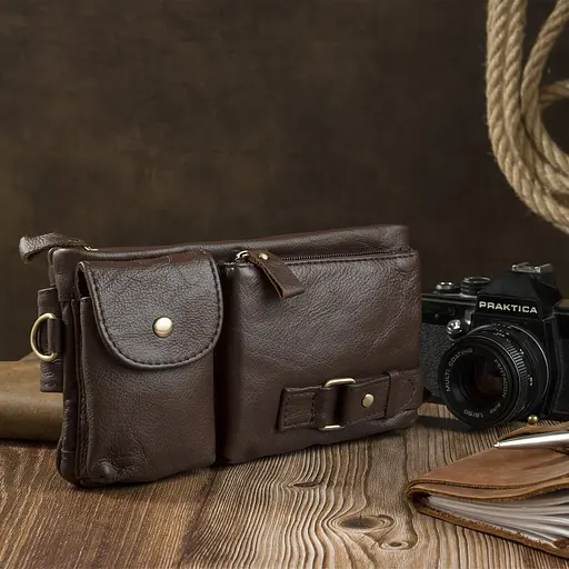 Чоловіча шкіряна сумка Vintage 24,5х14х4 см sum0012713 - фото 3