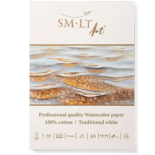 Склейка для акварелі PRO CREATE 300г/м2 10л білий папір SM-LT Art
