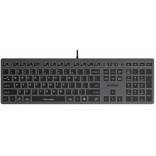 Клавиатура A4tech FX60 Grey White backlit, Fstyler keyboard, USB