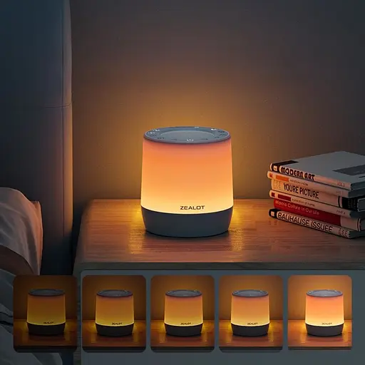 Портативна bluetooth колонка Zealot Z6 з LED підсвічуванням білий - фото 5